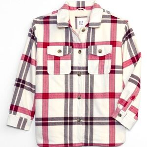 GAP Kids Plaid Shacket- Size Small (6-7)